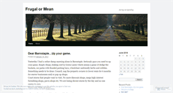 Desktop Screenshot of frugalormean.wordpress.com
