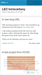 Mobile Screenshot of lecsmiscellany.wordpress.com