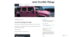 Desktop Screenshot of 1000terriblethings.wordpress.com