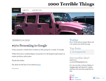 Tablet Screenshot of 1000terriblethings.wordpress.com