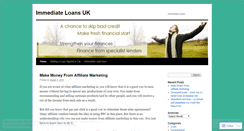 Desktop Screenshot of immediateloans.wordpress.com