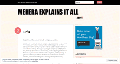 Desktop Screenshot of meheraexplains.wordpress.com