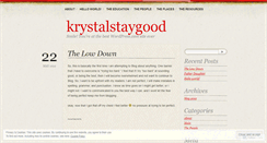 Desktop Screenshot of krystalstaygood.wordpress.com