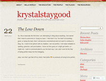 Tablet Screenshot of krystalstaygood.wordpress.com