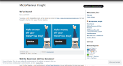 Desktop Screenshot of micropreneur.wordpress.com