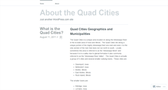 Desktop Screenshot of aboutquadcities.wordpress.com