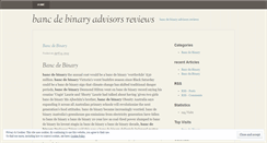 Desktop Screenshot of fr.bancdebinaryadvisorsreviews.wordpress.com