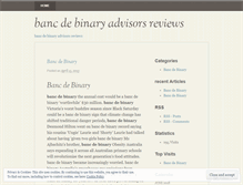 Tablet Screenshot of fr.bancdebinaryadvisorsreviews.wordpress.com