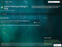 Tablet Screenshot of fusionprintdesign.wordpress.com