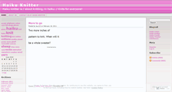 Desktop Screenshot of haikuknitter.wordpress.com