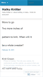 Mobile Screenshot of haikuknitter.wordpress.com