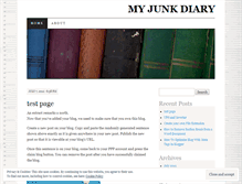 Tablet Screenshot of myjunkdiary.wordpress.com