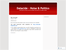 Tablet Screenshot of datacide.wordpress.com