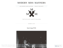 Tablet Screenshot of modernmissmanners.wordpress.com