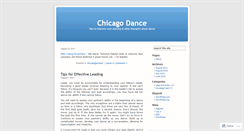 Desktop Screenshot of chicagodance.wordpress.com
