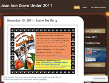 Tablet Screenshot of jeananndownunder2011.wordpress.com