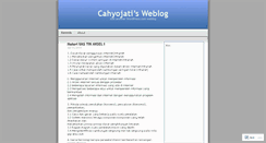 Desktop Screenshot of cahyojati.wordpress.com