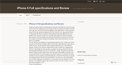 Desktop Screenshot of iphone5specifications.wordpress.com
