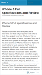 Mobile Screenshot of iphone5specifications.wordpress.com