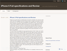 Tablet Screenshot of iphone5specifications.wordpress.com