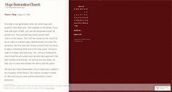 Desktop Screenshot of hoperestorationchurch.wordpress.com