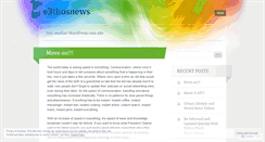 Desktop Screenshot of e3thosnews.wordpress.com