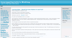 Desktop Screenshot of learnguitarinfo.wordpress.com