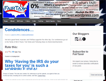 Tablet Screenshot of fairtaxer.wordpress.com