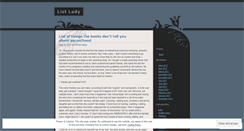 Desktop Screenshot of ladyoflists.wordpress.com