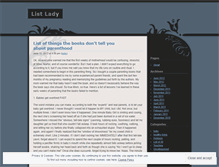 Tablet Screenshot of ladyoflists.wordpress.com