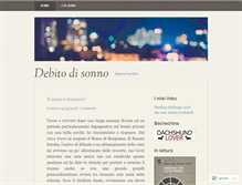 Tablet Screenshot of debitodisonno.wordpress.com