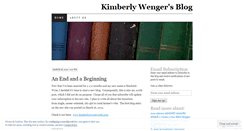 Desktop Screenshot of kimberlywenger.wordpress.com