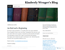 Tablet Screenshot of kimberlywenger.wordpress.com