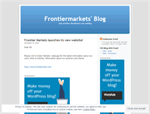 Tablet Screenshot of frontiermarkets09.wordpress.com