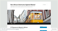 Desktop Screenshot of nonafricanamericansagainstobama.wordpress.com