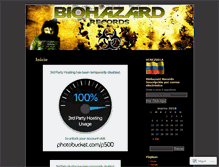 Tablet Screenshot of biohazardrecords.wordpress.com