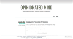 Desktop Screenshot of opinionatedmind.wordpress.com