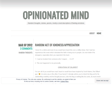 Tablet Screenshot of opinionatedmind.wordpress.com