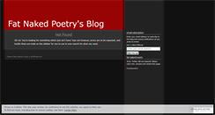 Desktop Screenshot of fatnakedpoetry.wordpress.com