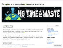 Tablet Screenshot of notimeforwaste.wordpress.com