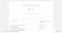 Desktop Screenshot of nottemporary.wordpress.com