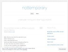 Tablet Screenshot of nottemporary.wordpress.com