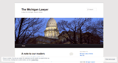 Desktop Screenshot of michiganlawyerblog.wordpress.com