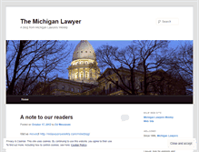 Tablet Screenshot of michiganlawyerblog.wordpress.com