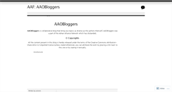 Desktop Screenshot of aaobloggers.wordpress.com