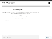 Tablet Screenshot of aaobloggers.wordpress.com
