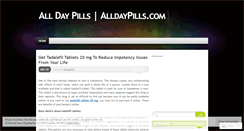 Desktop Screenshot of alldaypillsblog.wordpress.com