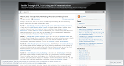 Desktop Screenshot of insidetrianglecomms.wordpress.com