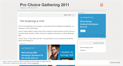 Desktop Screenshot of prochoice2011.wordpress.com