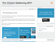Tablet Screenshot of prochoice2011.wordpress.com